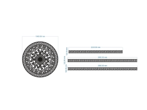 Model cnc hoa văn trống đồng và diềm mái kính