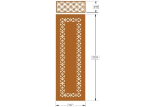 Model cnc hoa văn vách cổng đơn giản