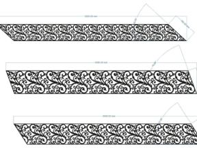 Model cnc lan can cầu thang dxf