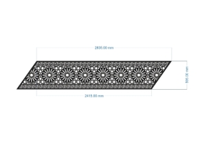 Model cnc lan can cầu thang hoa văn đẹp