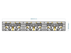 Model cnc lan can có hoa văn gắn