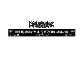Model cnc sen ngang và biển bảng lăng mộ