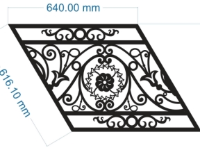 Model cnc vách cầu thang hoa giữa