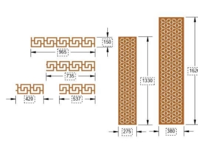 Model cnc vách cổng bông tuyết và viền
