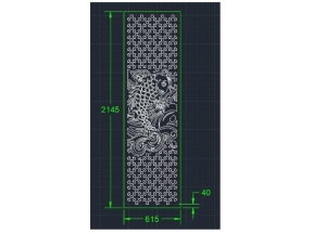 Model cnc vách cổng cá dxf