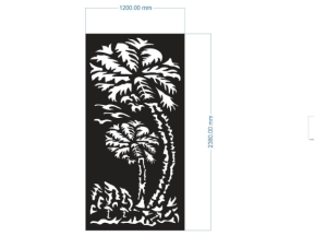 Model cnc vách cổng dừa mới