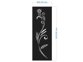 Model cnc vách cổng hoa lá