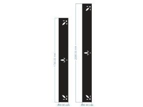 Model cnc vách cổng lá đơn giản