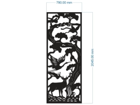 Model cnc vách cổng tùng hươu mới nhất