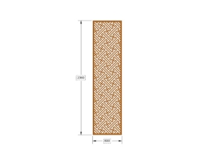 Model cnc vách gấm chữ vạn