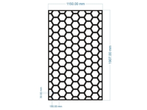Model cnc vách hoa văn tổ ong dxf