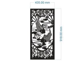 Model cnc vách ngăn cá chép hoa