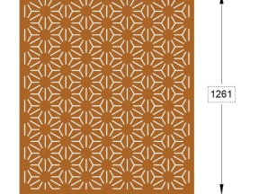 Model cnc vách ngăn hoa văn 6 cánh