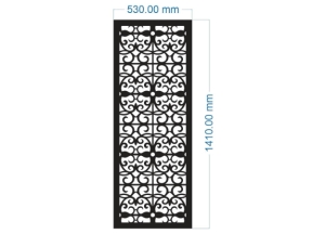 Model cnc vách ngăn hoa văn đối xứng