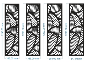 Model cnc vách ngăn lá 5 kt model dxf