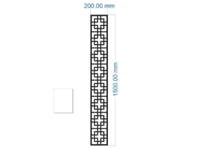 Model cnc vách ngăn vuông đơn giản