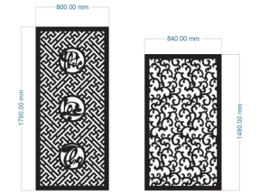 Model cnc vách phúc lộc thọ và hoa văn đẹp