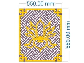 Model cnc vách sen chữ vạn dxf