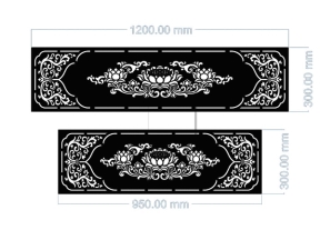 Model cnc vách sen phòng thờ