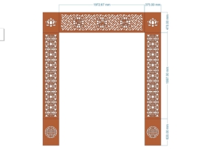 Model cnc vách thờ phúc lộc thọ