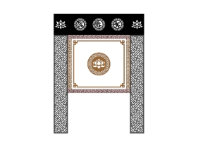 Model cnc vách thờ tâm phúc đức