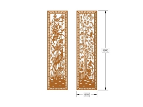 Model cnc vách trúc cúc dxf