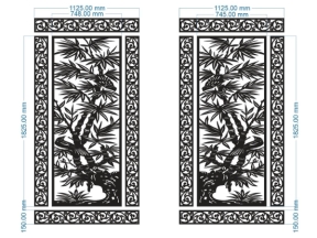 Model cnc vách trúc dxf