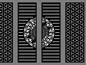 Model cổng 4 cánh cnc dxf