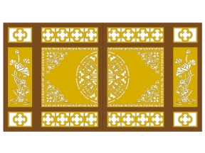 Model cổng 4 cánh cnc dxf mới