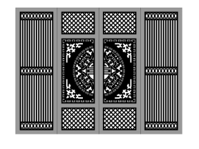 Model cổng 4 cánh cnc siêu hot dxf