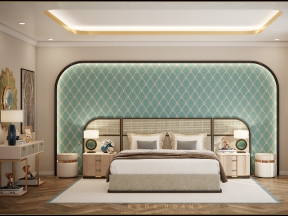 Model dựng Su 2020 + Vray next 4.0 nội thất phòng ngủ