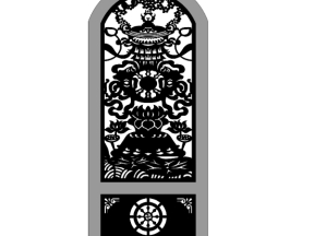 Model dxf cnc cổng 1 cánh mới nhất