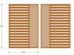 Model dxf cnc cổng 2 cánh đơn giản