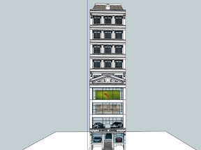 Model file cad showroom ô tô kết hợp tòa nhà cho thuê