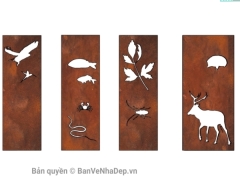 Model file sketchup vách cnc hình động thực vật và hình động vật 2d
