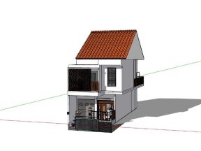 Model mẫu nhà phố 2 tầng 5x13m