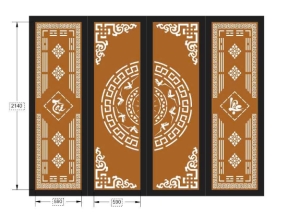 Model mới cổng 4 cánh tài lộc cnc