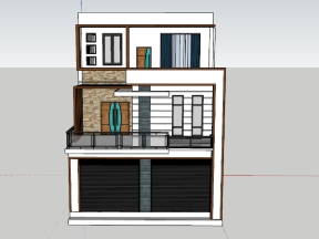 Model nhà 3 tầng 8.2x11.2m