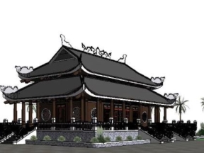 Model revit chùa mới nhất