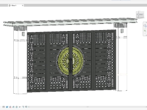 Model revit family cổng rào cnc