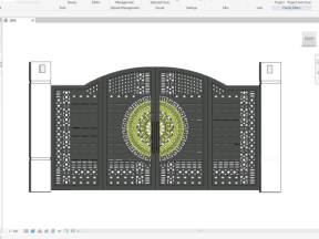 Model revit family cổng rào cnc mới nhất