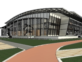 Model revit kiến trúc nhà thi đấu Cần Thơ