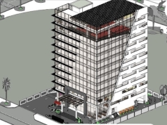 Model revit thiết kế tòa nhà văn phòng trụ sở điện lực Tân Bình