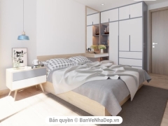 Model sketchup 2017 + vray 3.6 thiết kế nội thất phòng ngủ