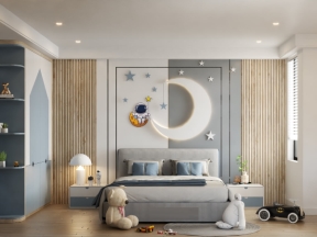 Model sketchup 2020 nội thất phòng ngủ em bé