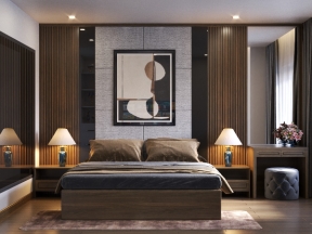 Model sketchup 2020 phương án nội thất 2 thiết kế phòng ngủ gỗ