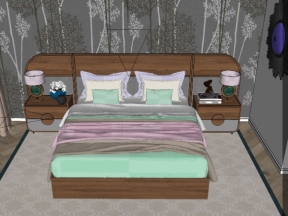 Model sketchup file nội thất phòng ngủ