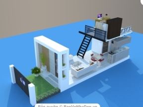 Model sketchup file phối cảnh mẫu nhà phố nhỏ đẹp 3x8m vray có xuất video tham khảo