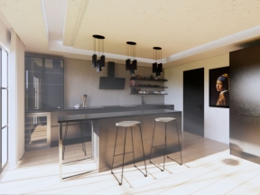 Model sketchup mẫu nội thất phòng bếp mới