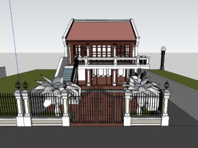 Model sketchup nhà thờ họ đẹp mắt